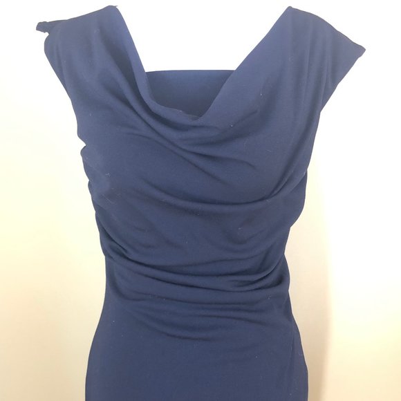 Iz Byer Navy Midi Dress - Picture 1 of 8